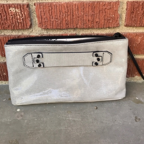 SHE + LO Next Chapter Leather Striped Clutch - Picture 9 of 9